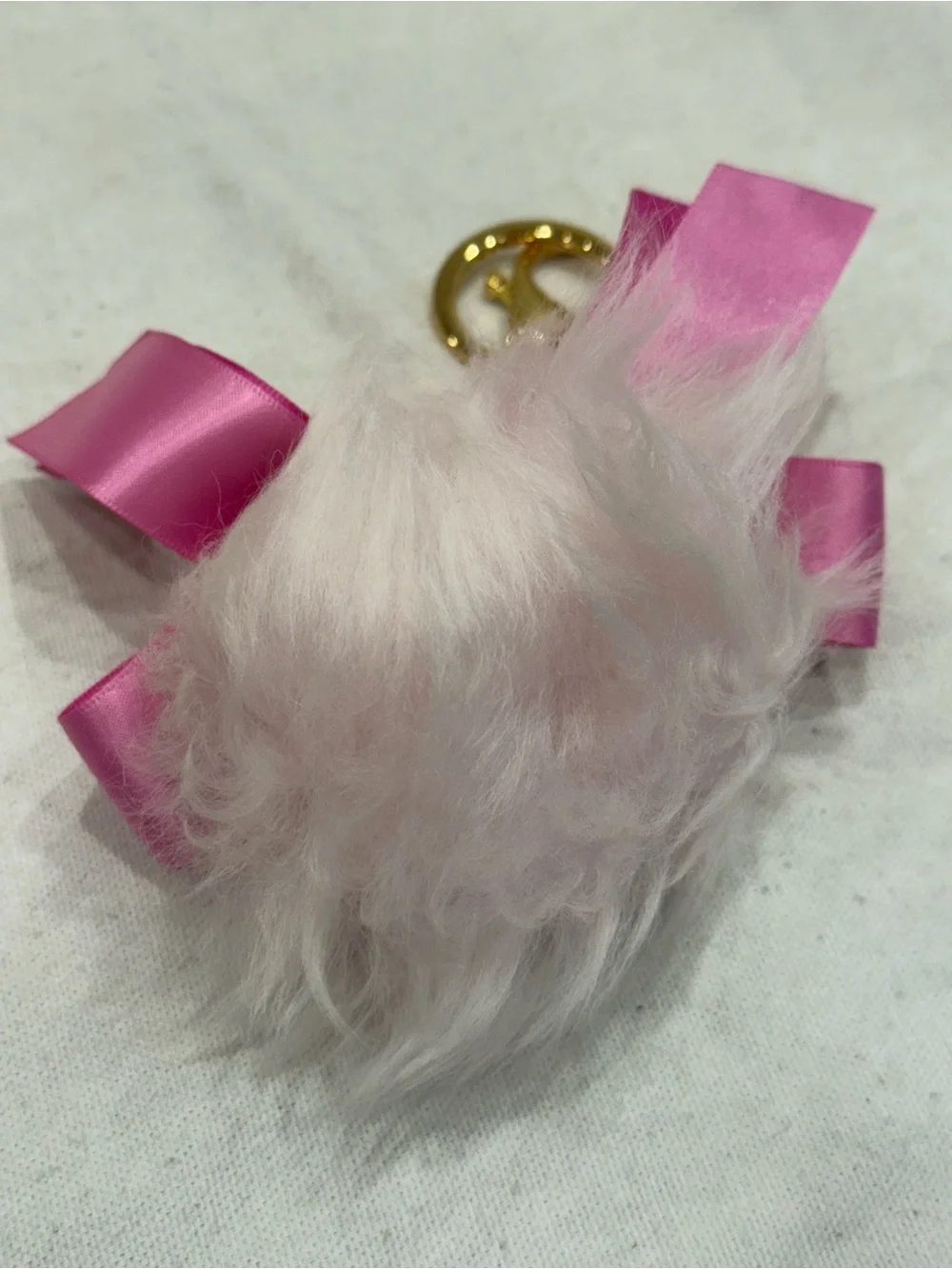 UGG Pink Holiday Gift Bow Key Chain Fob Ring